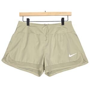 NIKE DRI‑FIT 3" RUNNING SHORTS – WOMEN’S SMALL – LIGHT GREEN – BUILT‑IN LINER